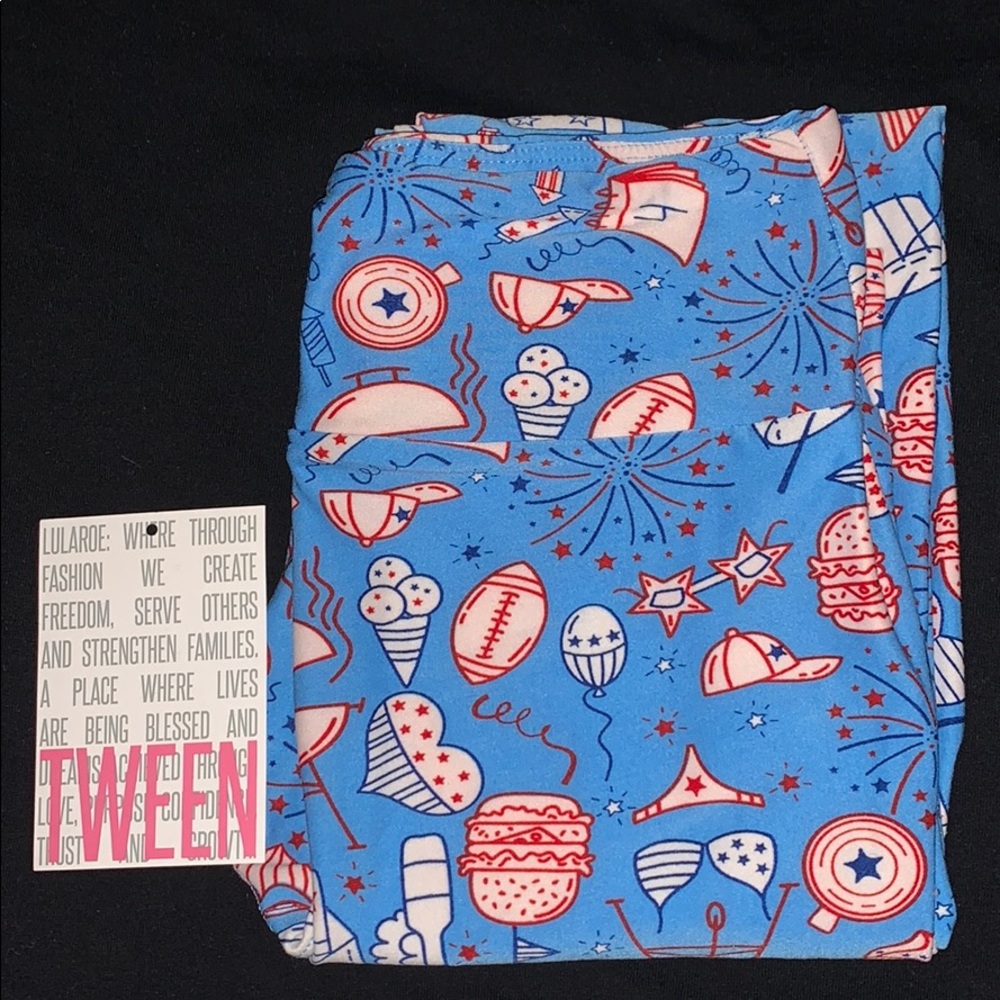 Lularoe 4th of July tween leggings